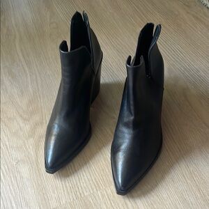 Vince Camuto Black Ankle Booties Sleek Leather Design